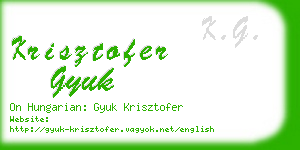 krisztofer gyuk business card